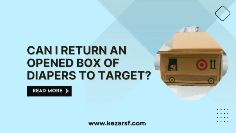 Can I Return an Opened Box of Diapers to Target?