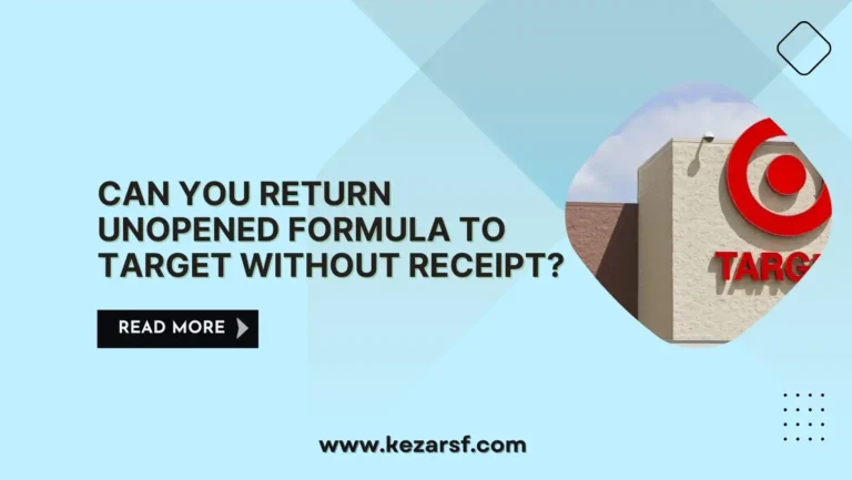 Can you Return Unopened Formula to Target without Receipt?