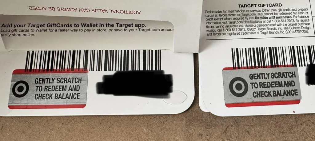 Where is Card Number on Target Gift Card?
